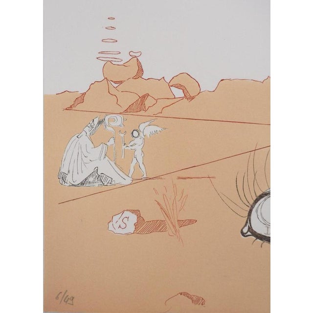 Salvador Dali, Nude, Iberian Landscape, Surrealist Dream, 1980, Engraving For Sale - Image 3 of 7