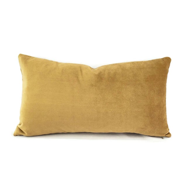 Textile Contemporary Solid Brown Velvet Lumbar Pillow Cover For Sale - Image 7 of 7