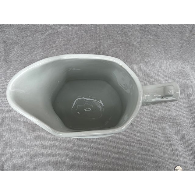 Ceramic Antique English Ironstone Pitcher For Sale - Image 7 of 15