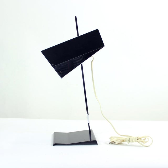 Vintage Table Lamp in Chrome and Black Metal by Josef Hurka for Napako, 1960s For Sale - Image 15 of 16