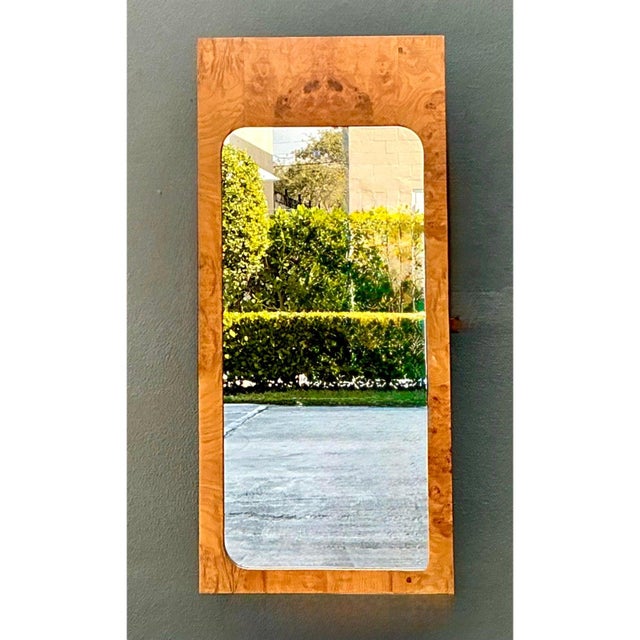 Vintage Lane Altavista Burl Wood Mirror For Sale - Image 9 of 9