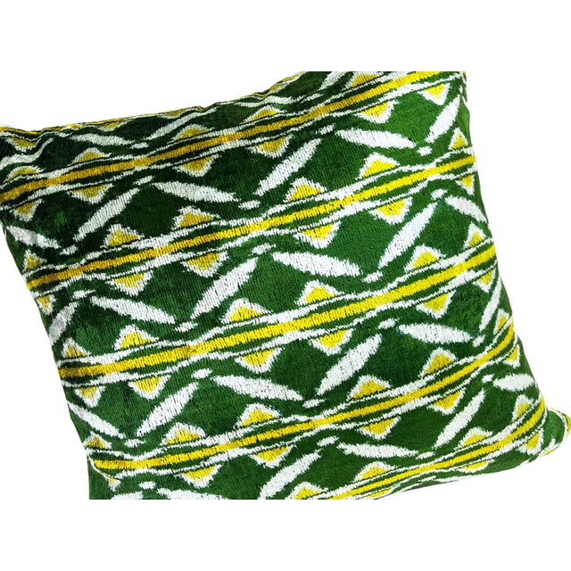 Velvet Silk Cushion Cover with Bohemian Design, 2000s For Sale - Image 9 of 11