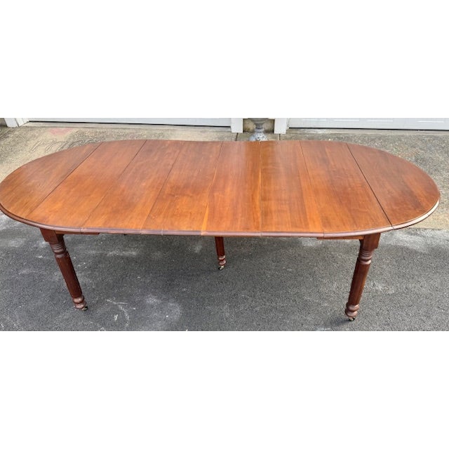 Wood Antique Victorian Walnut Dropleaf Extension Dining Table With 4 Leaves For Sale - Image 7 of 11