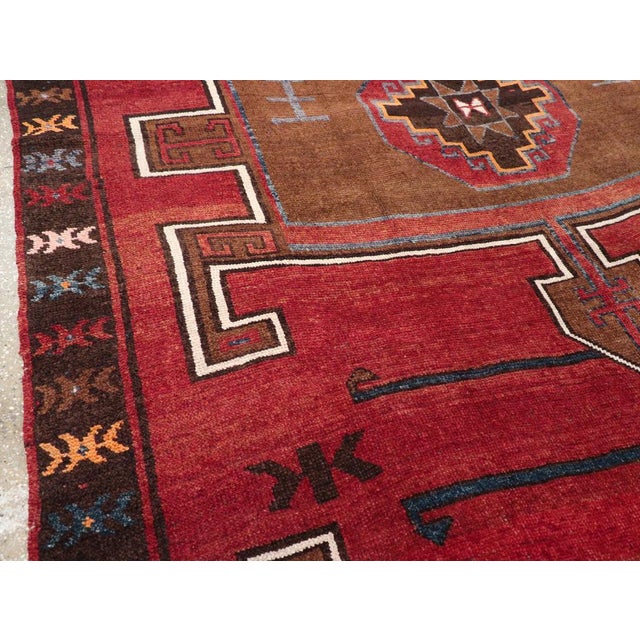 Tribal Galerie Shabab Collection Mid-20th Century Turkish Tribal Room Size Carpet For Sale - Image 3 of 8