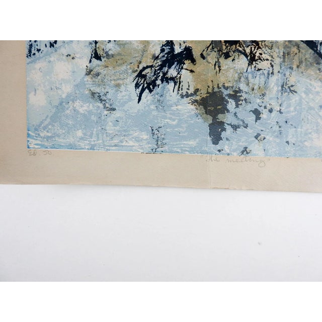 Mid-Century Modern Modernist Medieval Cityscape Serigraph Print For Sale - Image 3 of 5