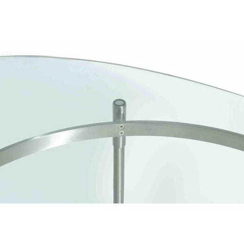 A sleek and highly functional modernist occasional table, defined by its clean industrial aesthetic and refined use of...
