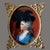 Ceramic Antique Hand-Painted Georgian Miniature Portrait of Sarah Siddons in Gilt Frame For Sale - Image 7 of 11
