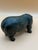 Late 20th Century Late 20th Century Solid Cast Iron Hippopotamus Sculpture With Green Patinated For Sale - Image 5 of 11