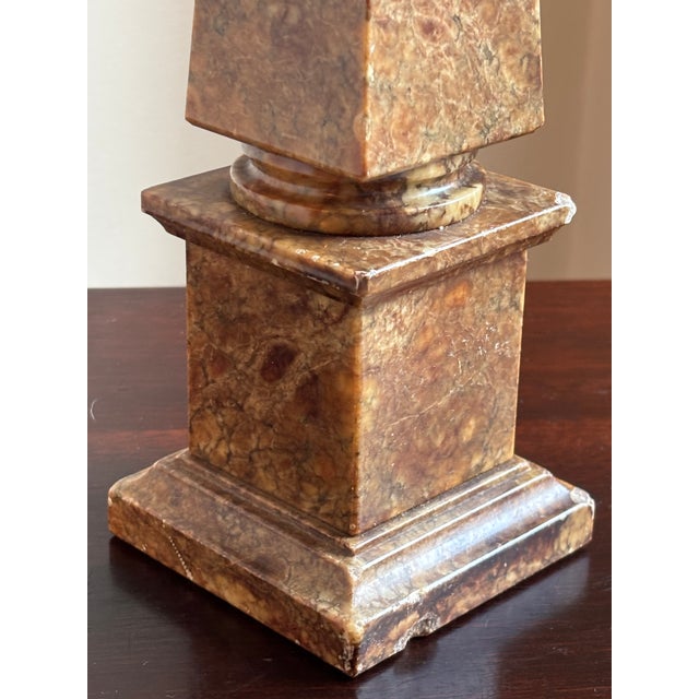 Italian Neoclassical Alabaster Obelisk For Sale - Image 10 of 18