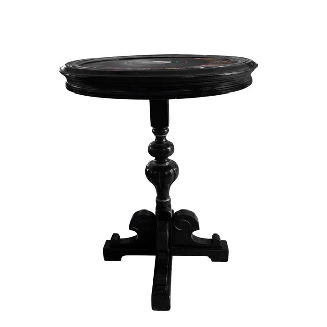 Grand Tour Mid 19th Century Italian Micromosaic Pedestal Table. Pietra Dura Specimen Marble, Museum Grade Grand Tour Luxury Souvenier , Rare Marbles. For Sale - Image 3 of 4