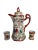 Japanese Kutani Style Porcelain Tea Set. Service for 6 with teapot, cream and sugar, extra pitcher, 2 toothpicks, and 6...