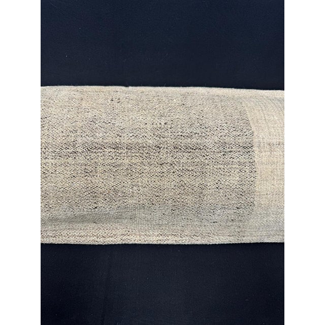 Contemporary Turkish Hemp Pillow Cushion Natural Beige Cushion Cover 14"x40" For Sale - Image 3 of 4