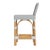 2020s Serienna 24.5 in. Seat Height Rectangular Rattan Low Back Counter Stool, Gray/White Dot / Natural Rattan Frame For Sale - Image 5 of 8