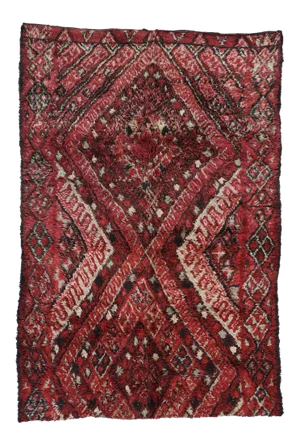 Vintage Berber Beni M'Guild Moroccan Rug - 07'04 X 10'11
