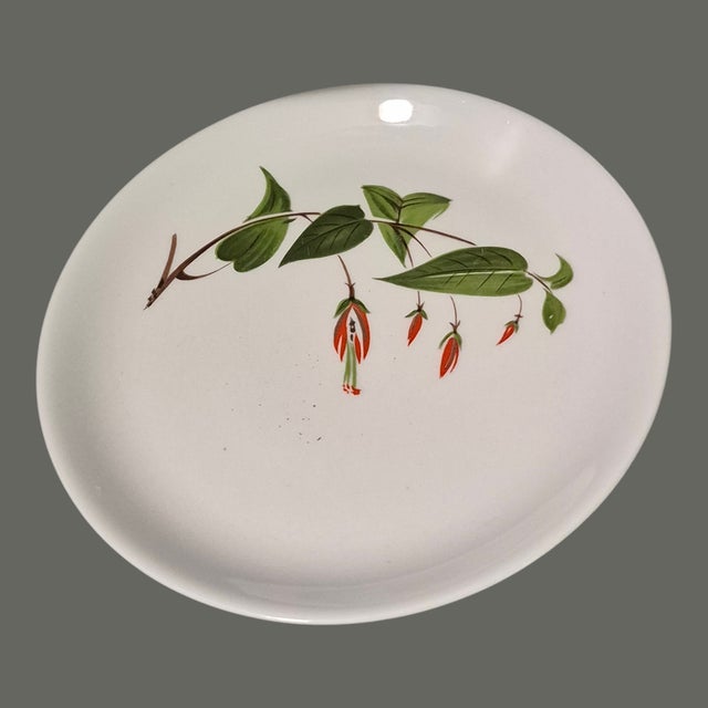 Vintage Four Salem u.s.a Floral Primrose Fuchsia Dissert Salad Plates For Sale - Image 4 of 7