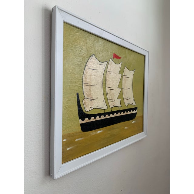 Traditional Contemporary Impressionist Style Seascape Painting on Canvas, Framed For Sale - Image 3 of 4