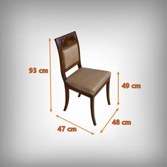 Directoire Style Mahogany Chairs, Late 19th Century, Set of 6 For Sale - Image 16 of 17