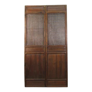 Pair of Lattice Screen Door Panel