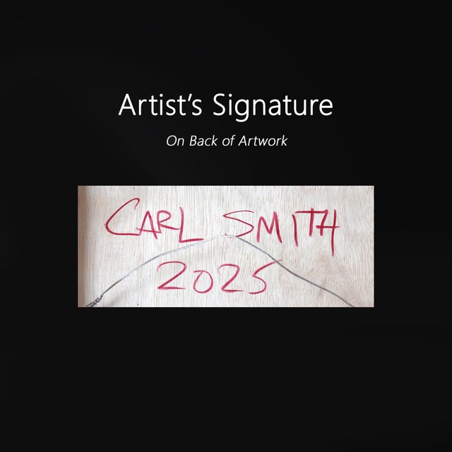 New Attitude - Surrealist Red Paint Brush Pop Art on Canvas Original Artwork by Carl Smith For Sale - Image 9 of 9