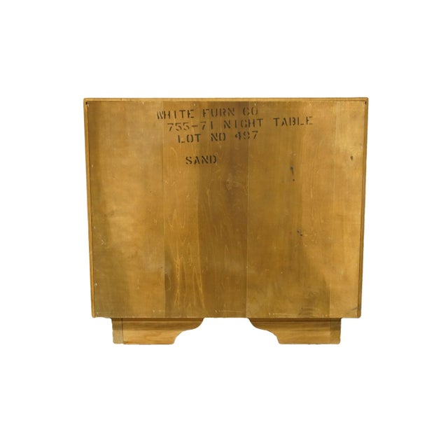 Brown White of Mebane Contemporary Asian Inspired 26" Cabinet Nightstand 755-71 in Sand Finish For Sale - Image 8 of 11