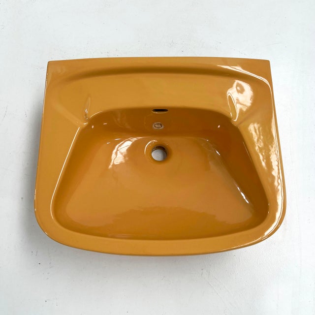 Vintage Round Mustard Sink from Keramag Keravit, 1980s For Sale - Image 6 of 11