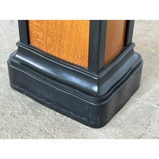 1930s Art Deco Ebonised and Figured Wood Display Pedestal, 1930s For Sale - Image 5 of 8
