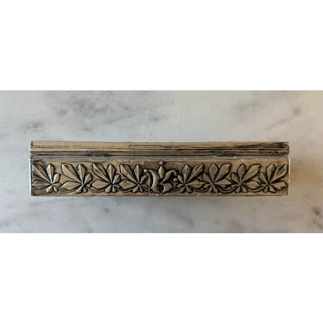 Wood Vintage Polish Metal and Wood Box For Sale - Image 7 of 12