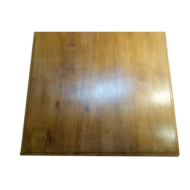 Contemporary Contemporary 17th Century Style Italian Walnut Refectory Dining Table Natural Finish in Stock For Sale - Image 3 of 12