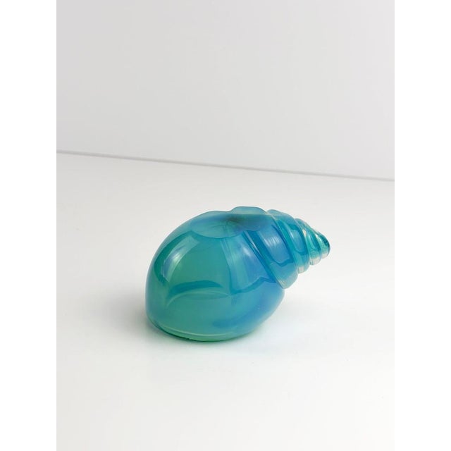 1960s Murano Blue Alabastro Glass Shell from Archimede Seguso, Italy, 1960s For Sale - Image 5 of 10