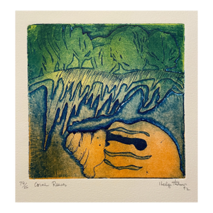 1992 Helga Thomson Coral Reeves Color Etching