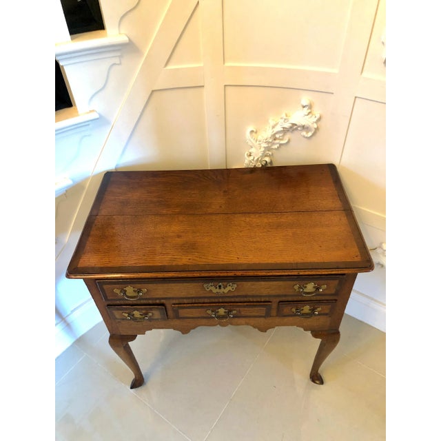 Antique George III Oak Lowboy For Sale - Image 9 of 10