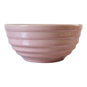 Vintage Pink Ceramic Ringware Beehive Mixing Bowl.