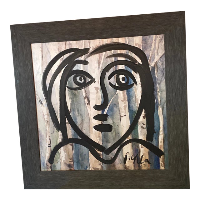 1970s Abstract Painting by Peter Keil, Framed For Sale