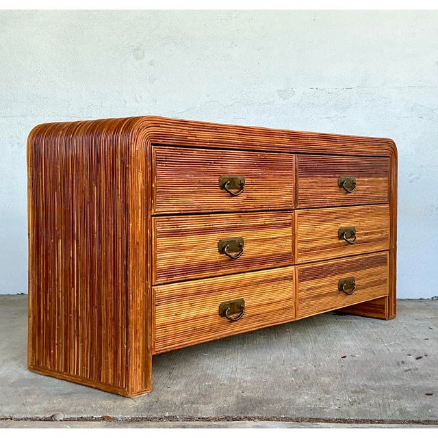Vintage Pencil Reed Waterfall Dresser For Sale - Image 12 of 12
