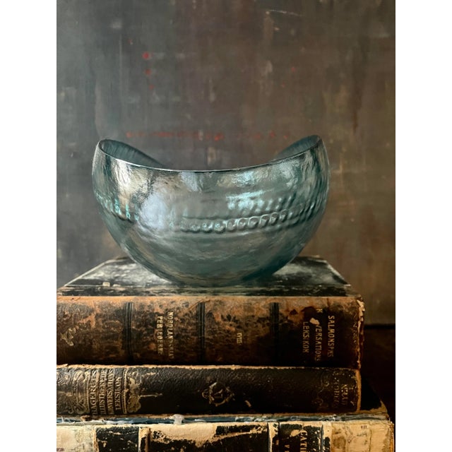 Mid-Century Modern Vintage Murano Yalos Casa Blue Bowl For Sale - Image 3 of 11