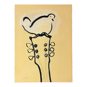 Oh My French Dove, Original Artwork Signed by Artist