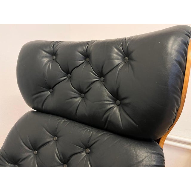 Rosewood and Bent Plywood Lounge Chair and Ottoman, 1960s, Set of 2 For Sale - Image 6 of 17