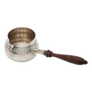 Silver Chocolate Pot with Wooden Handle For Sale