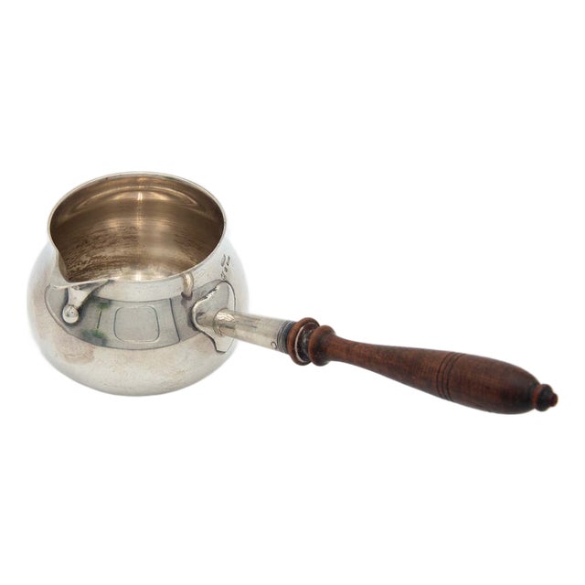 Silver Chocolate Pot with Wooden Handle For Sale
