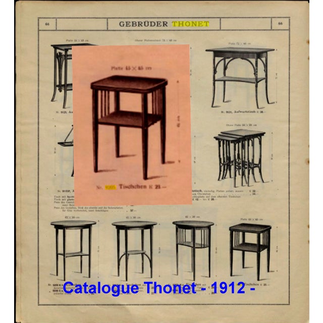 Vintage Coffee Table by Gustav Siegel for Gebrüder Thonet, 1905 For Sale - Image 10 of 10