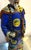 Blue Mid-20th Century Chinese Hand-Painted Royal Man Figurine For Sale - Image 8 of 9