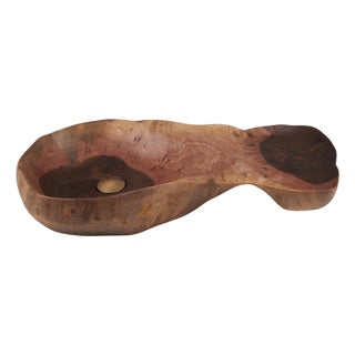 Banik Wood Bathroom Sink by Logniture For Sale