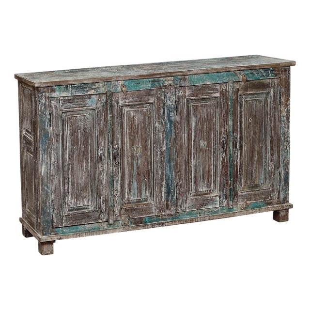 Sideboard Made From Antique Indian Teakwood Architectural Elements For Sale
