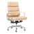 Eames Herman Miller Tall Cream Leather Office Chair Aluminum Group For Sale
