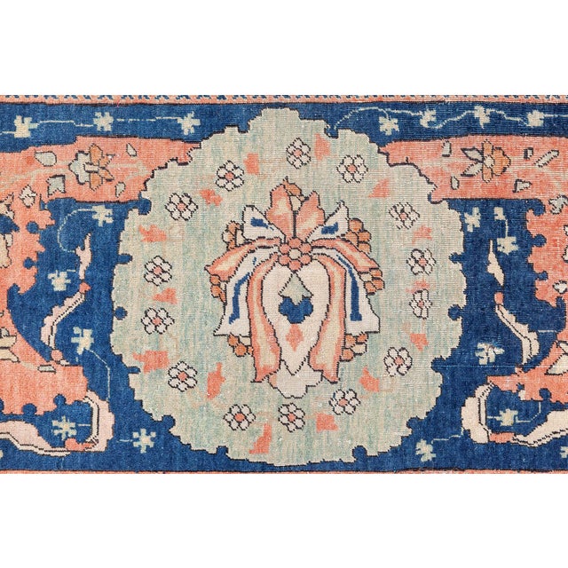 Antique Persian Mohtashem Kashan Handmade Wool Rug For Sale In New York - Image 6 of 9