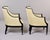 Pair 1930s Swedish Chairs With Black Frames and New Upholstery For Sale - Image 10 of 11