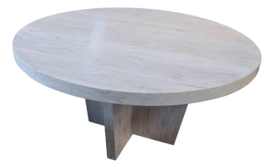 Andrianna Shamaris Round St. Barts Teak Wood Table