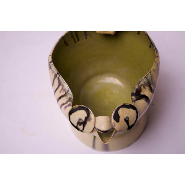 Light Yellow 1940s Studio Pottery Chicken Pitcher by Emily Reinse For Sale - Image 8 of 12