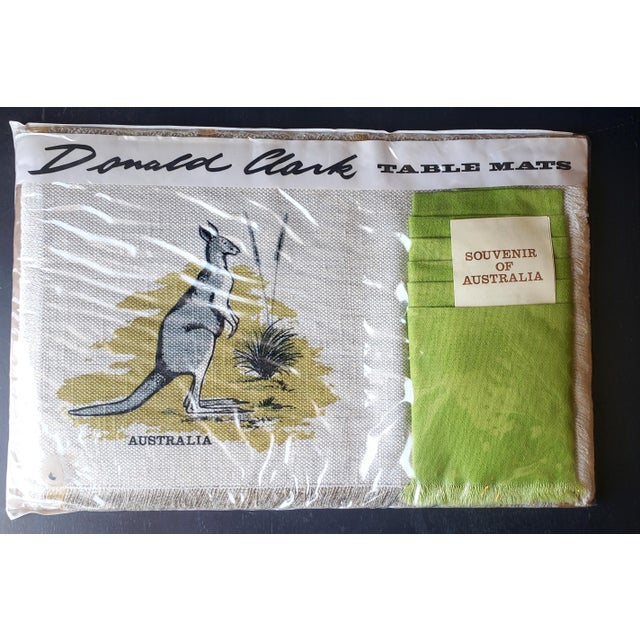 Mid-Century Modern Vintage Kangaroo Placemats – Donald Clark "Design No. 1" – Set of 8 For Sale - Image 3 of 7
