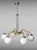A stunning and highly decorative Italian vintage chandelier, featuring a substantial structure crafted from solid brushed...